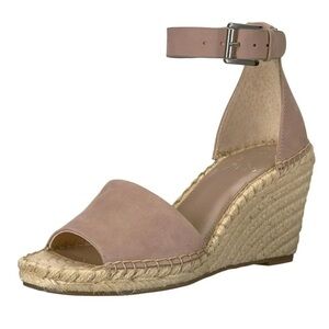 Vince Camuto Women's Leera Espadrille Wedge Sandals Leather Open Toe Size 8